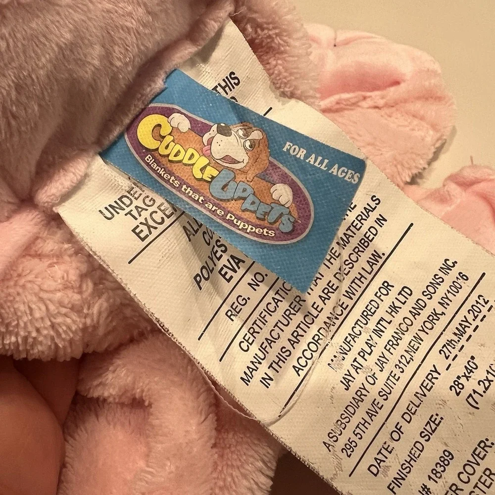 Pink 2012 Cuddleuppets Puppet Blanket Pink Dog‎ 28